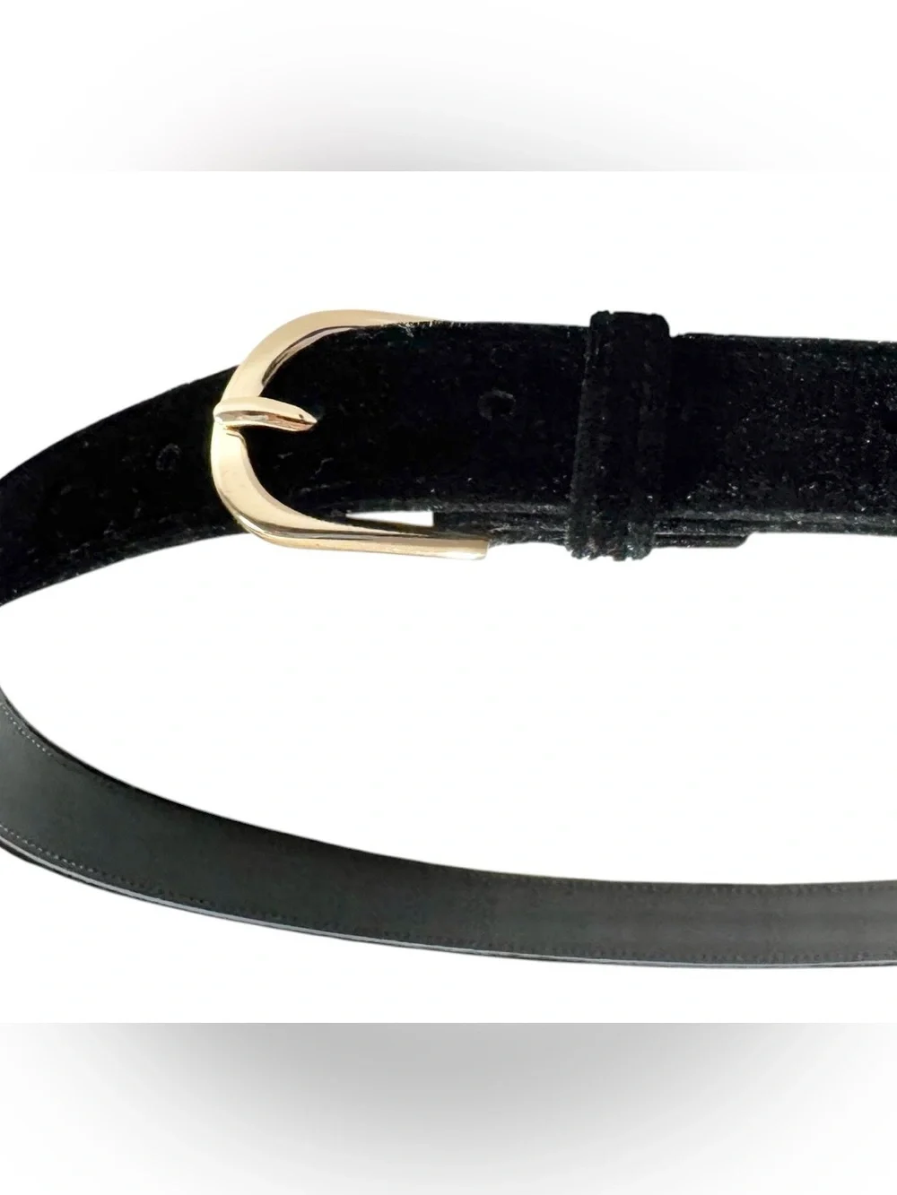 J. Crew Factory Black Velvet Belt Size L/XL NWOT